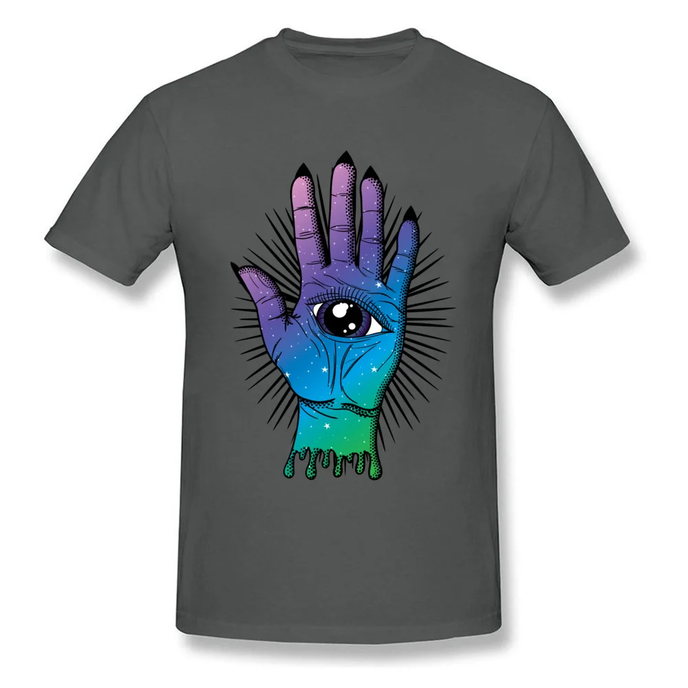 All Seeing Palm Summer Cotton Fabric Crewneck Tops Tees Short Sleeve Printed On Clothing Shirt Wholesale Gift T-shirts All Seeing Palm carbon