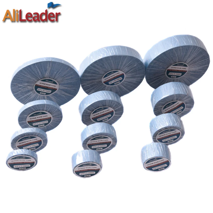 Alileader 1 roll 1 cm*3 Yards Super Hair Blue Tape Double-Sided Adhesive Tape For Hair Extension/Lace Wig/Toupee