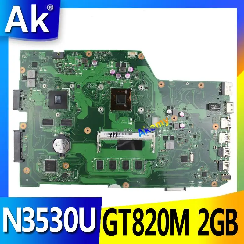 AK X751MD مع N3530 CPU غيفورسي GT820M 2 GB اللوحة ل ASUS K751M X751MA R752M اللوحة المحمول 100% اختبار