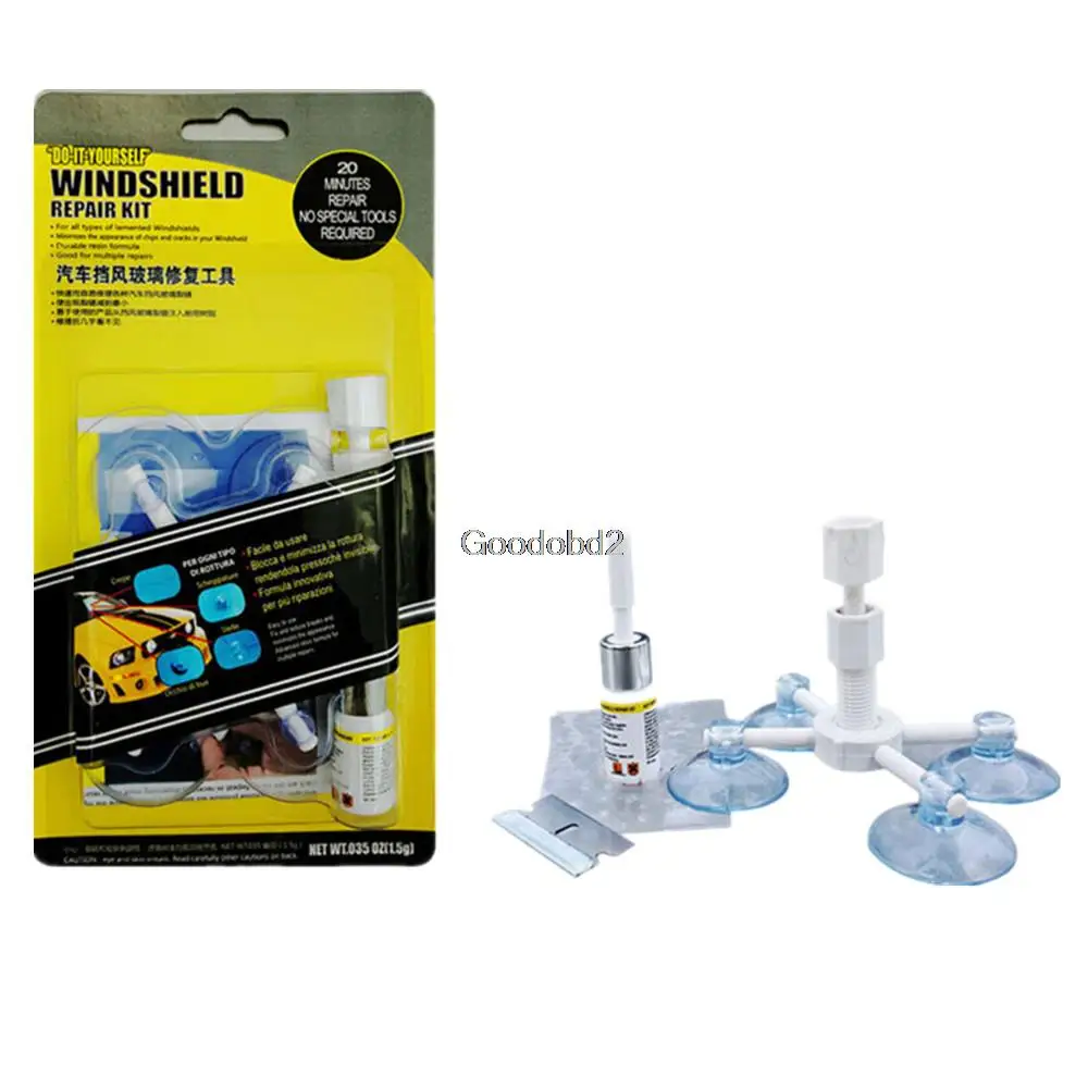Car Windshield Repair Kit Tools Auto Glass Windscreen Repair Tool Give Door Handle Protective Decorative