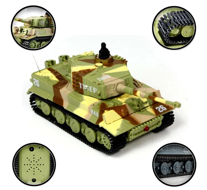 JSXuan Фирменная Новинка TIGER RC боевой танк 14CH 1: 72 Масштаб дистанционное управление имитация Panzer Мини Танк детские игрушки подарок