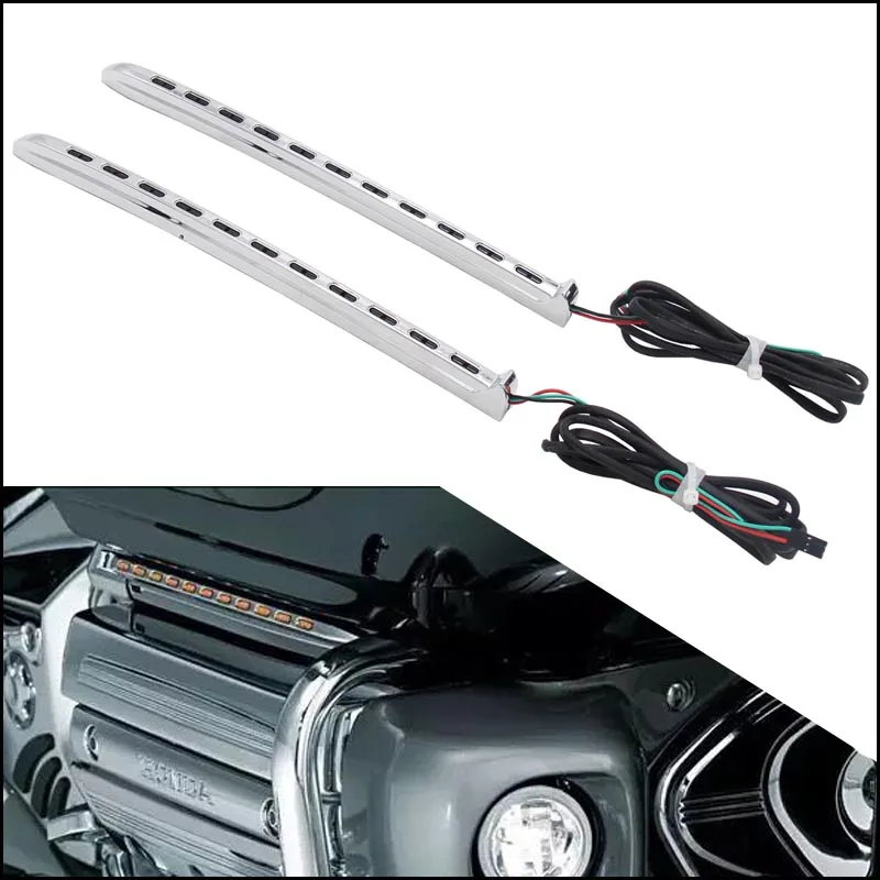 Led Running Lighted Fork Tower Accents Für Honda Gold Wing GL1800 2001-2011 AH 