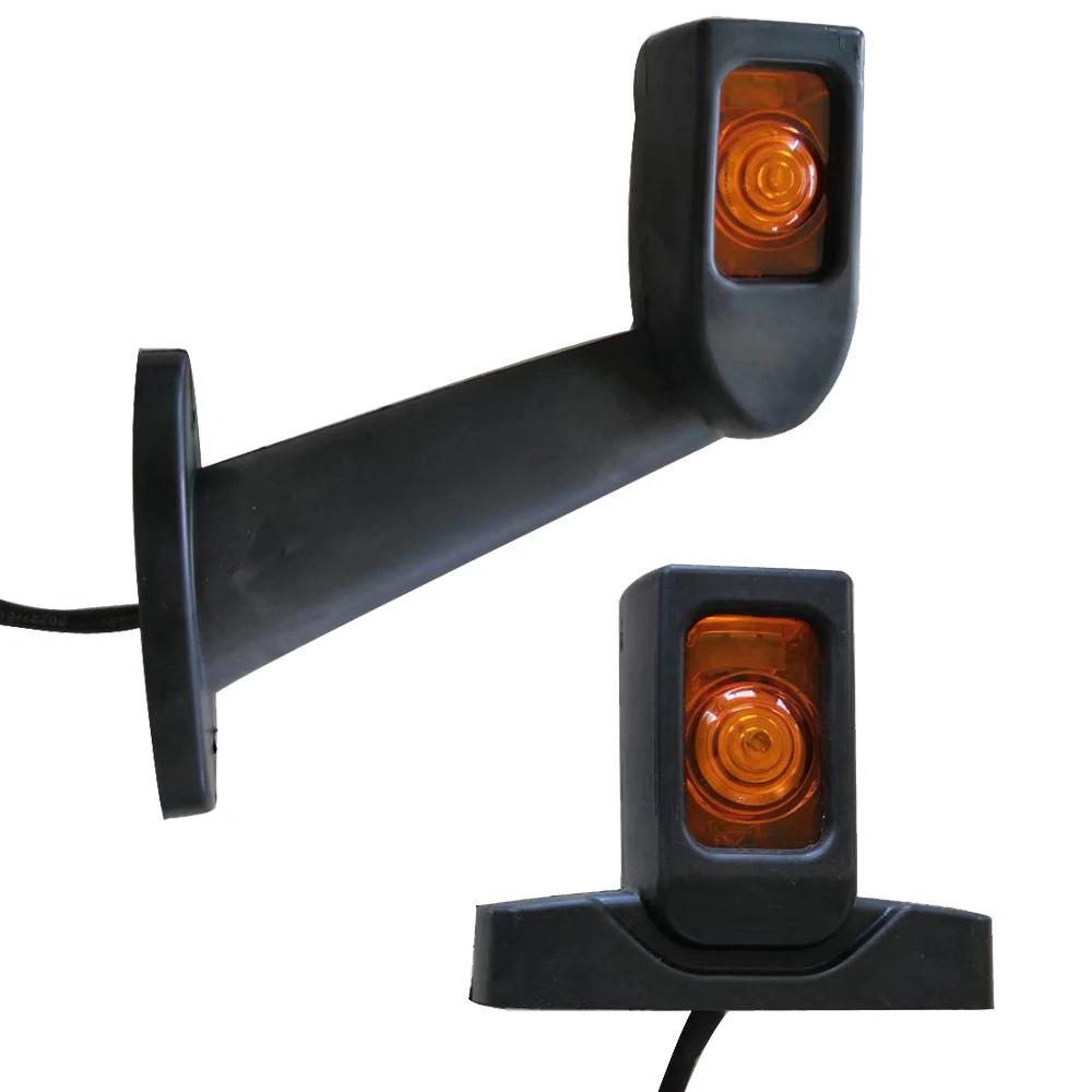 

2pcs amber Strobe light 4 Led bar lights rubber base lamp side marker outline Light Trailer Truck Lorry lamp 10-30v