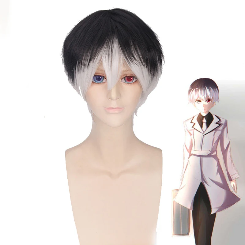 Tokyo Ghoul Re Sasaki Haise Wig Cosplay Costume Ken Kaneki Short Heat