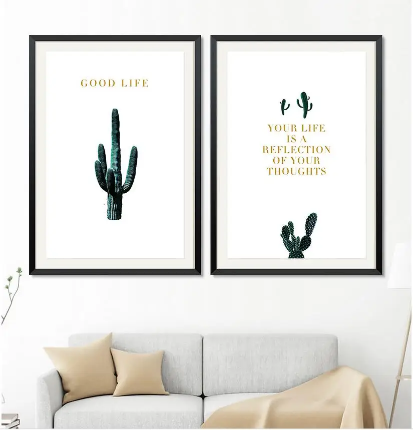 Moderne Nordic Minimalistische prints en posters plant cactus canvas
