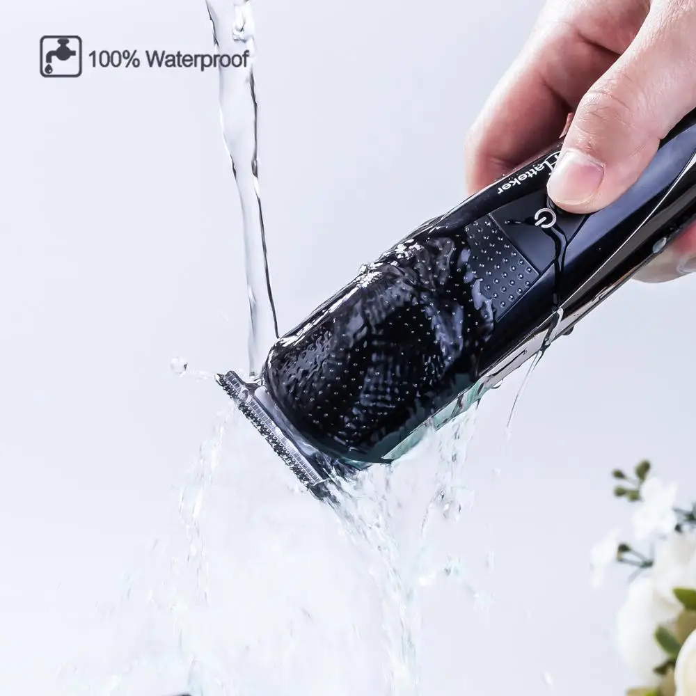 HATTEKER 5 in 1 Electric Hair Trimmer Professional Hair Clipper USB Charging Beard Nose Trimer Men Haircut Machine