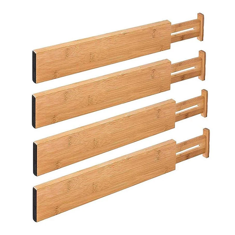 

Bamboo Adjustable Standard Size Kitchen Drawer Dividers