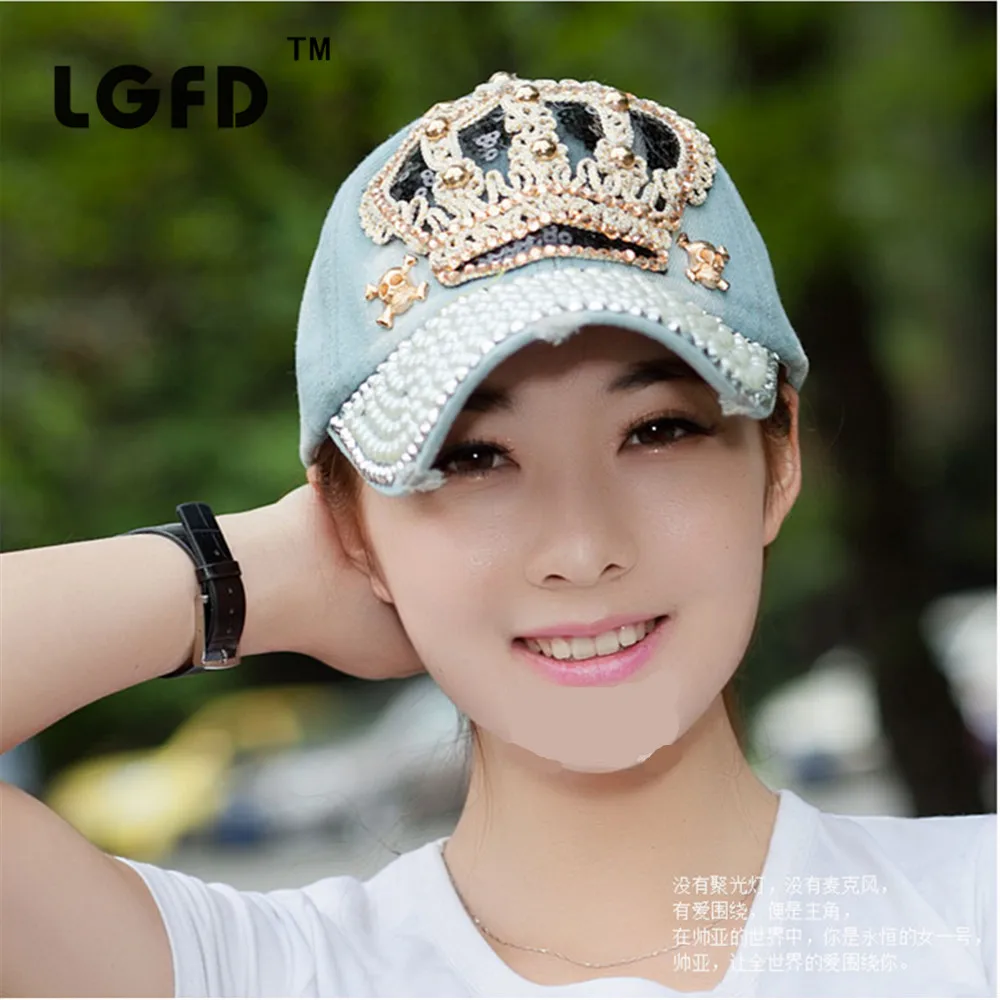LGFD2016C21 wholesale 2016 spring women femal CROWN print Rhinestone