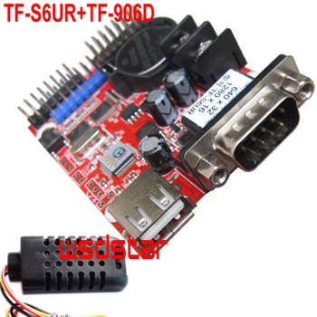 

TF-S6UR+TF-906D Temperature+Humidity sensor 1280*16 1*HUB08 & 2*HUB12 USB+Serial port Single & Dual color LED controller card