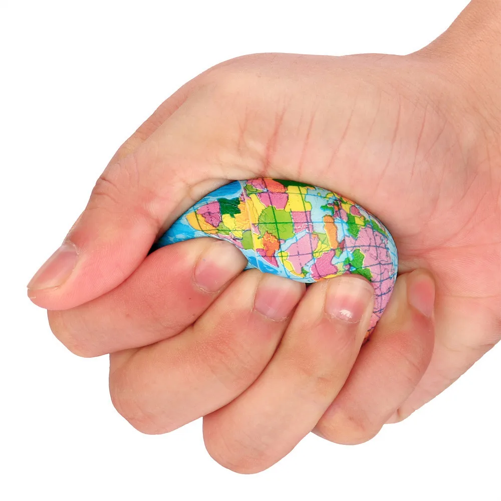 Новый стресса карта мира пена мяч атлас шар Palm мяч Планета Земля мяч милый мультфильм игрушки для детей Прямая доставка