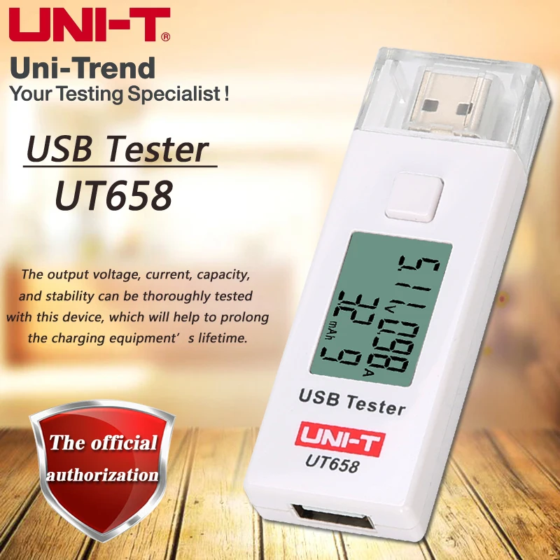 UNI-T UT658 UT658B USB тестер Мобильный телефон ноутбук мобильный монитор безопасности питания 3,0 V-9,0 V/0.0A-3.0A