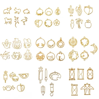 

Set Sales Small design Round Pocket Watch Metal Frame Pendant Open Bezel UV Resin Jewelry DIY