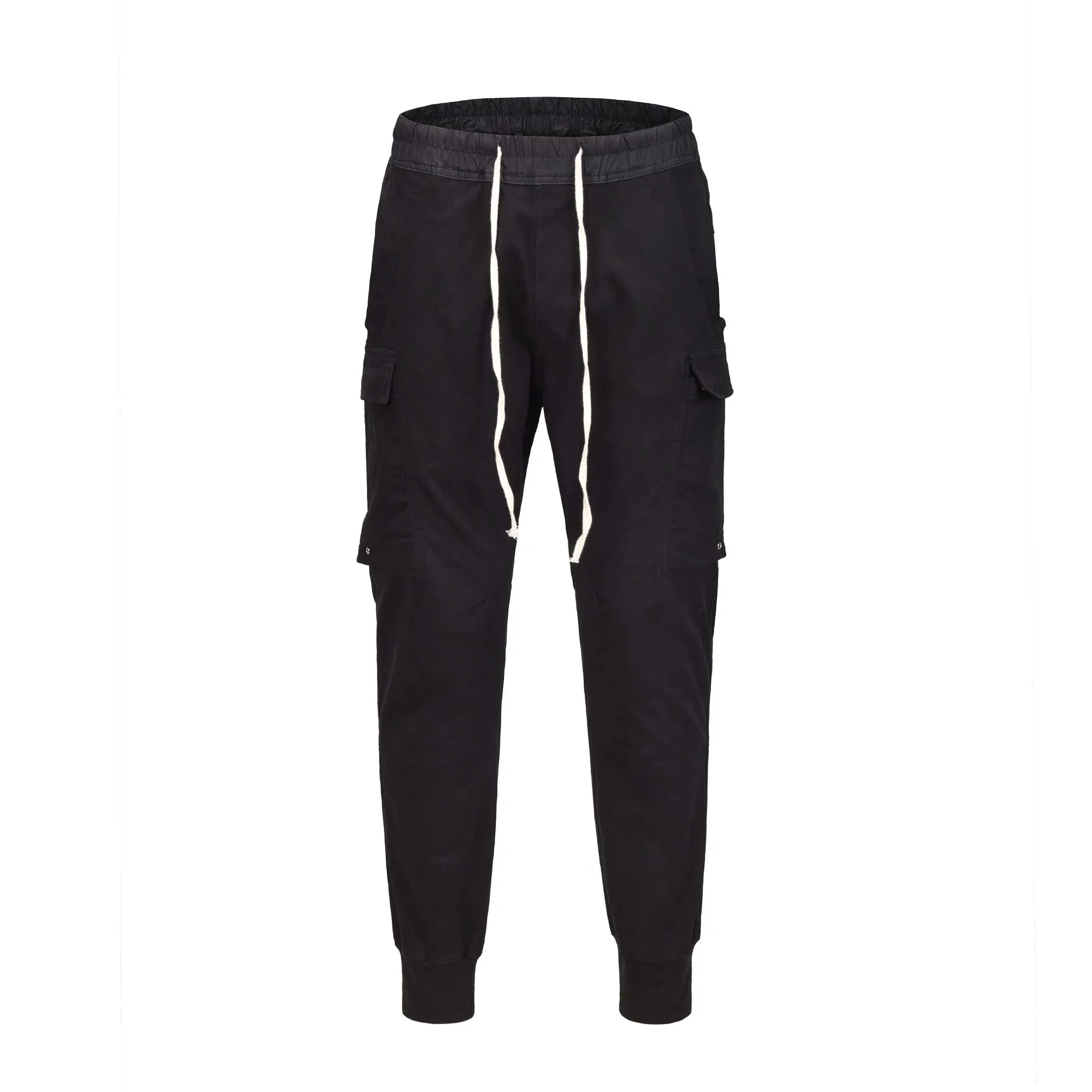 

Hi Street wear Hip hop men Drawstring Black cargo jogger pants Men's Joggers
