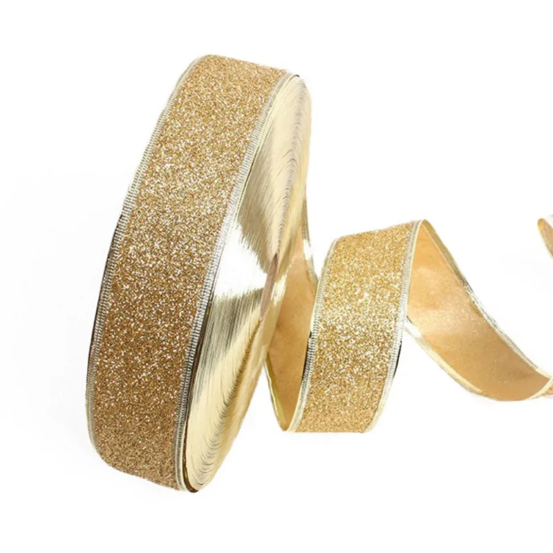 

2-Inch Glitter Metallic Ribbon for Sewing Gift Wrapping Card Making Floral Arrangement DIY Bow Craft Supplies zh1