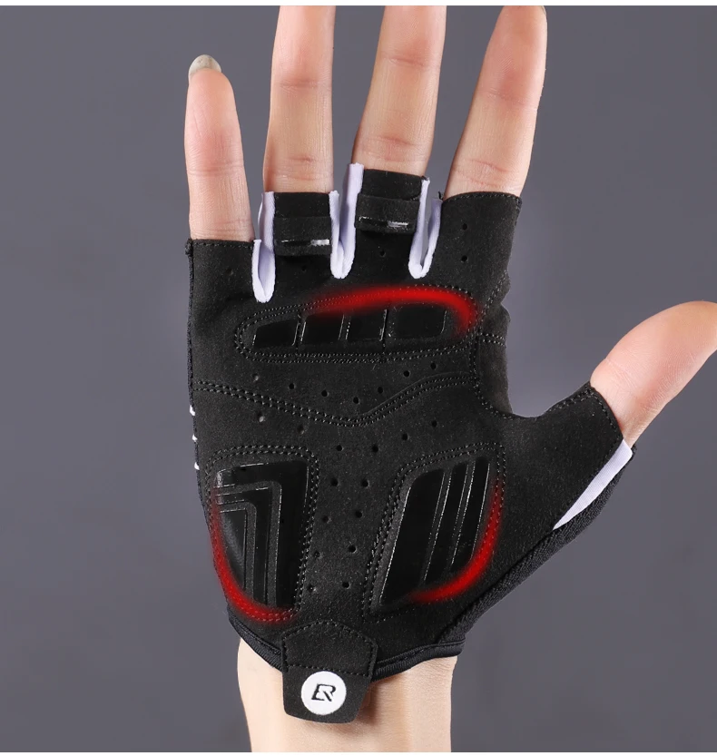 ROCKBROS Cycling Anti-slip Anti-sweat Men Women Half Finger Gloves Breathable Anti-shock Sports Gloves MTB Bike Bicycle Glove