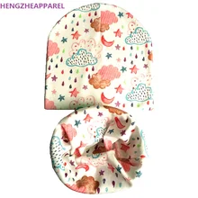 Новое детское нижнее белье с рисунком из мультфильма трусы-шапки; сезон осень-зима Повседневное для мальчиков и девочек, круглые шапки без полей для малышей Шапка детская шляпа; шапка и шарф для малышей из хлопка