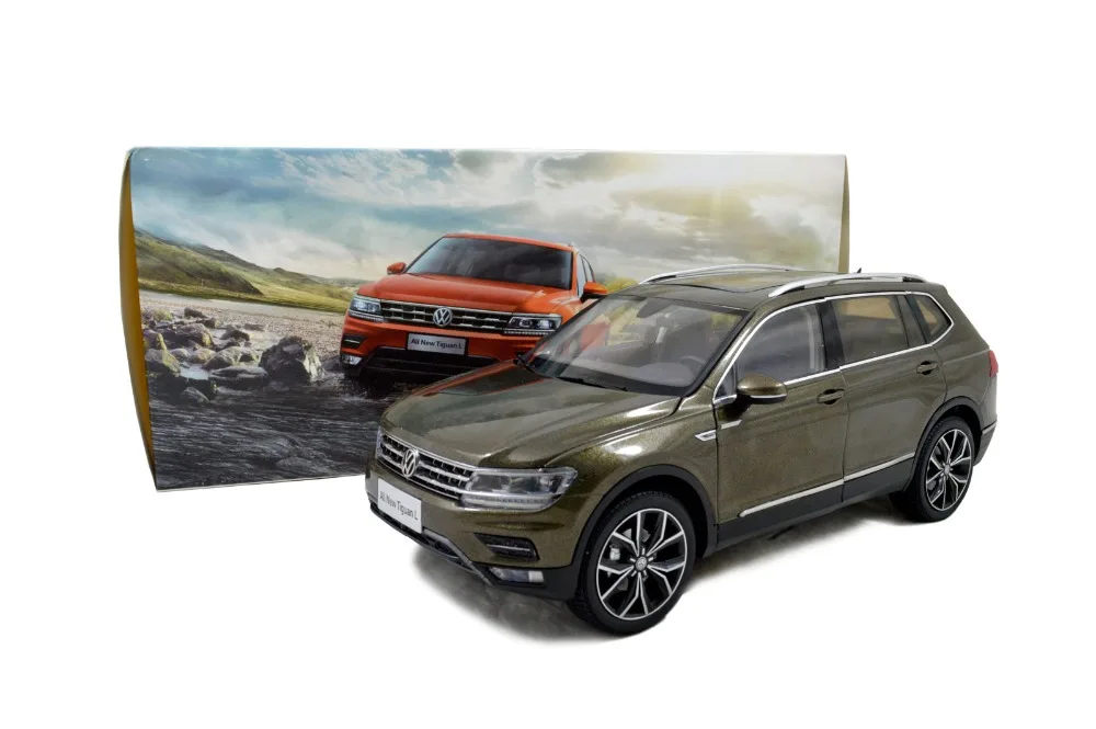 Модель Paudi 1/18 1:18 Масштаб VW Volkswagen New Tiguan L коричневая литая модель автомобиля Игрушечная модель автомобиля открывающиеся двери