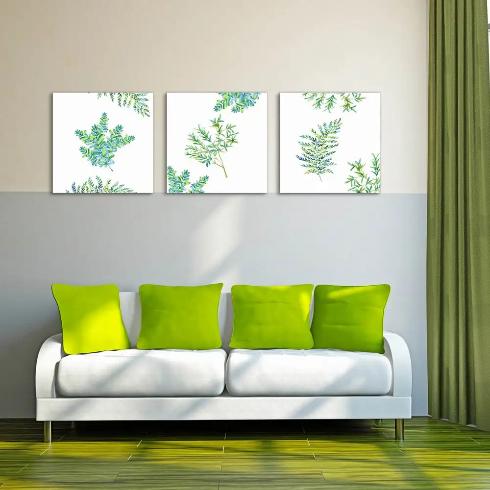 Fresh Leaves Modern Canvas Wall Art Painting Printed Picture Home