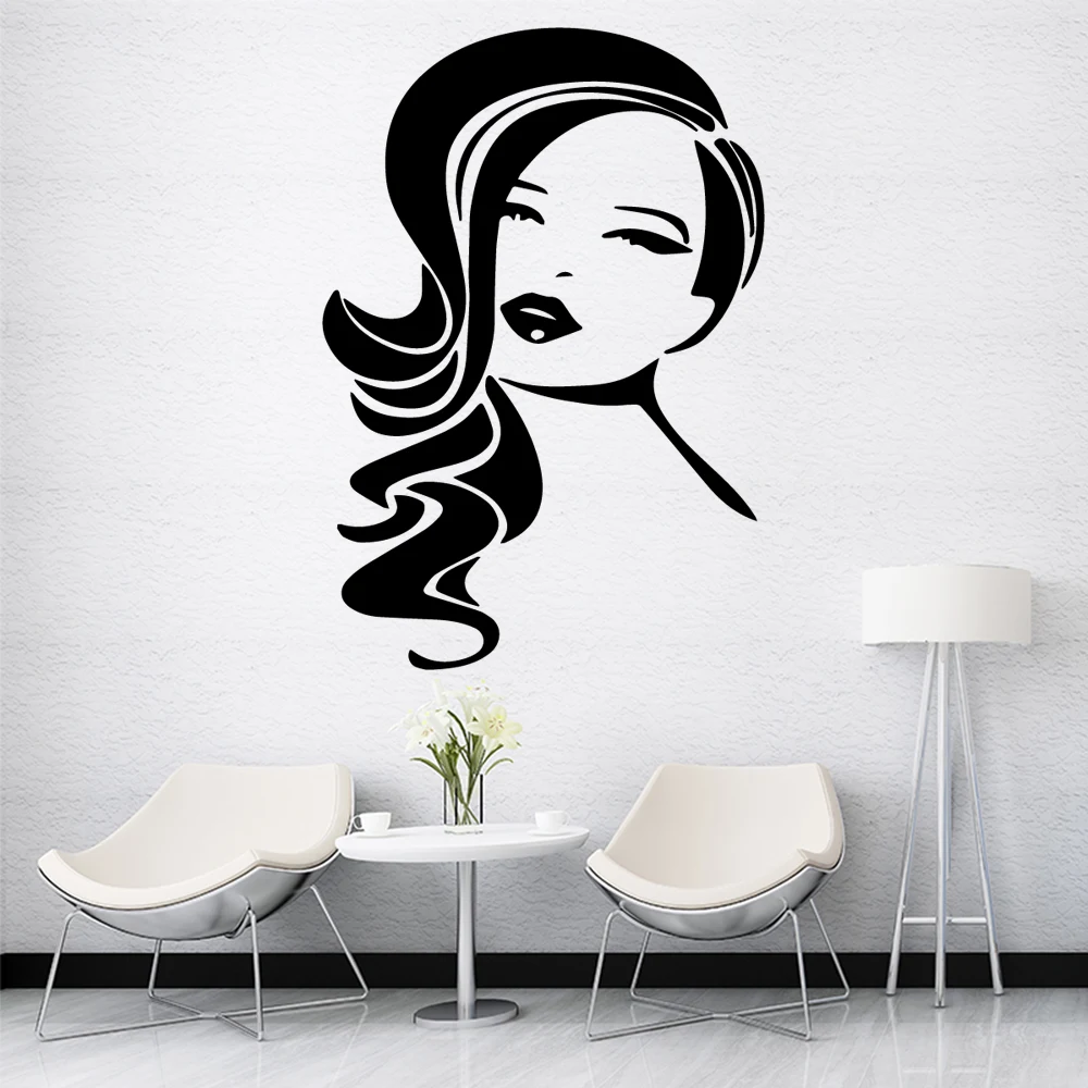 

Retro Salon Wall Stickers Personalized Creative Decor Living Room Bedroom Removable Decoration Accessories Murals