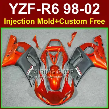 

O8E Good orange fairing set for YAMAHA YZF R6 98-02 YZF R6 fairing kit 1998 1999 2000 2001 2002 fairings parts GRYC