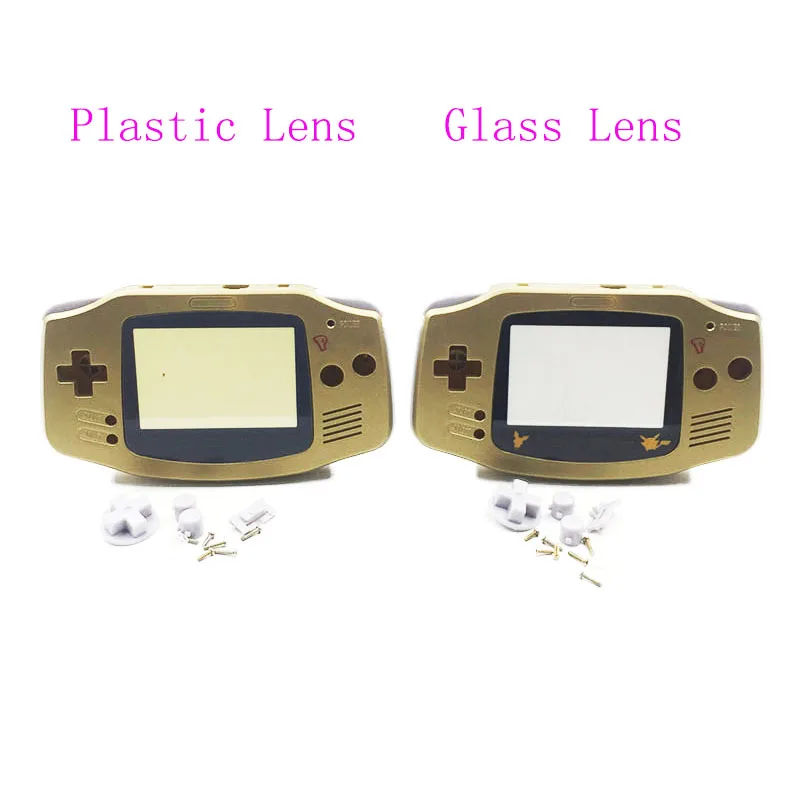 

10PCS Gold Plastic for GBA Housing Shell Skins Cover Case Button For Nintendo Gameboy Advance