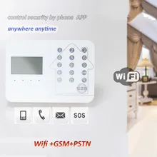 IOS Android APP GSM WIFI Burglar GSM Alarm System Wireless GSM Alarm System Support IP camera