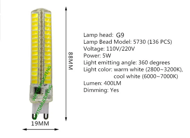 Приглушаемая лампочка светодиодная E14 110 В G8 G9 220 G4 высокой мощности в BA15D E12 LED e12 e17