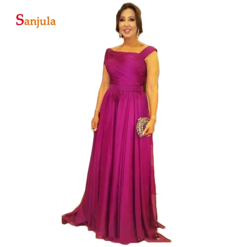 Chic Fuchsia EEN Lijn Bruid Moeder Wedding Party Jurken Pleats Lange Chiffon Moeder Van De Bruid Jurken 2019 vestido madrina d891 Chic Fuchsia EEN Lijn Bruid Moeder Wedding Party Jurken Pleats Lange Chiffon Moeder Van De Bruid Jurken 2019 vestido madrina d891