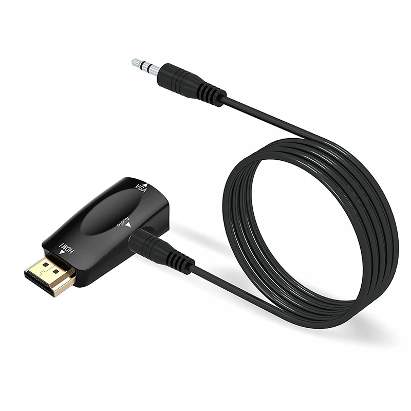 Felkin HDMI в VGA адаптер конвертер кабель с аудио кабель HDMI Мужской в VGA Женский 1080P видео конвертер для ПК ТВ коробка HD ТВ DVD