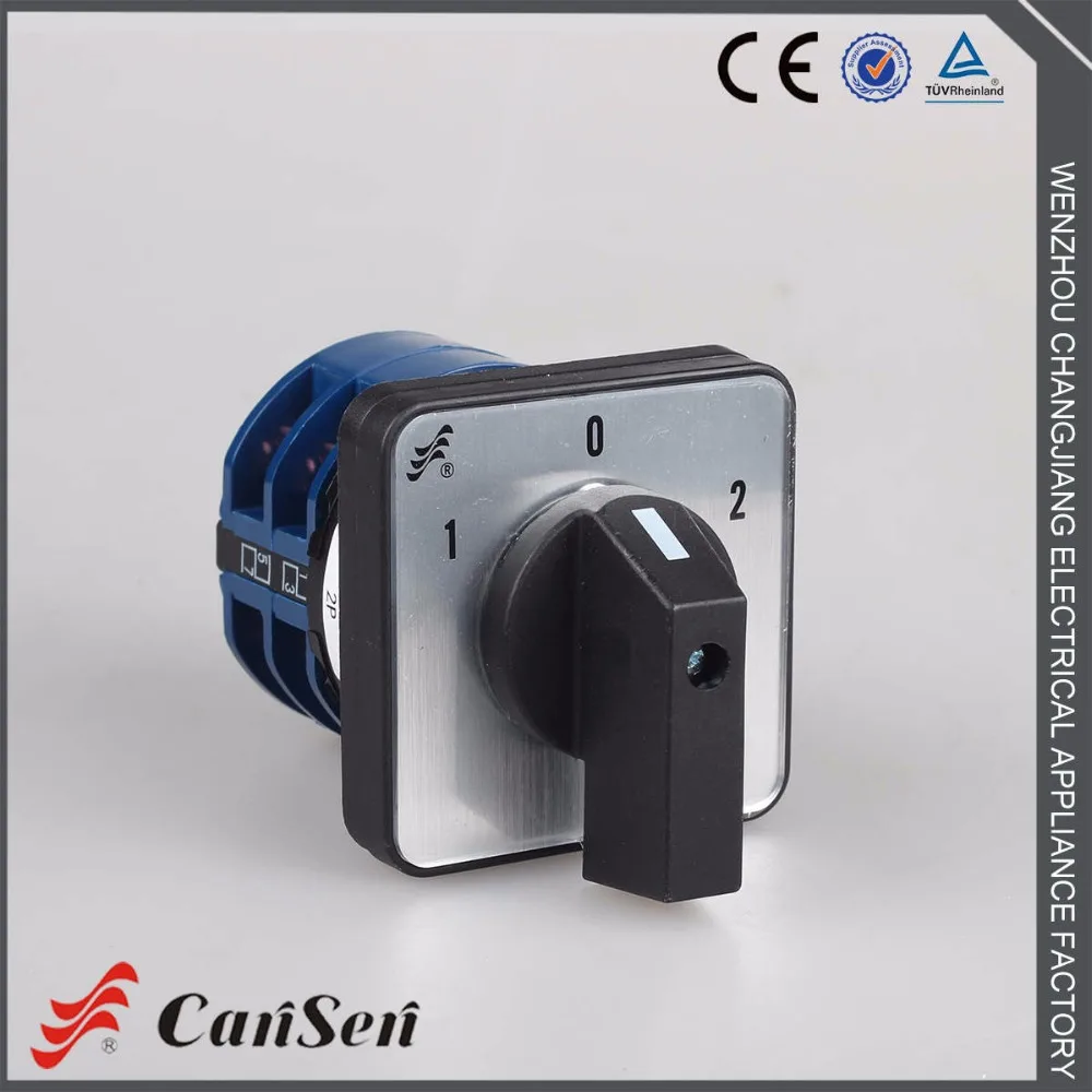 

32A 3 position 2P Cam Switch AC 440V Ui 660V 1-0-2 2 Poles 8 terminals (CE, TUV)