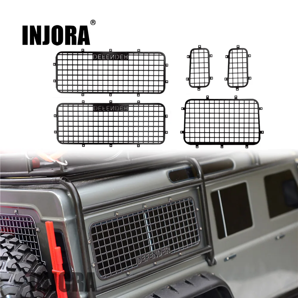 

INJORA 5PCS TRX4 T4 Metal Window Mesh Protective Net for 1/10 RC Crawler Car Traxxas TRX-4