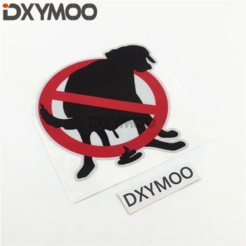 

Car Styling Vinyl Bumper Decorate Funny Warning No Dog Forbidden No Poop Environment Protect Sticker 12cm