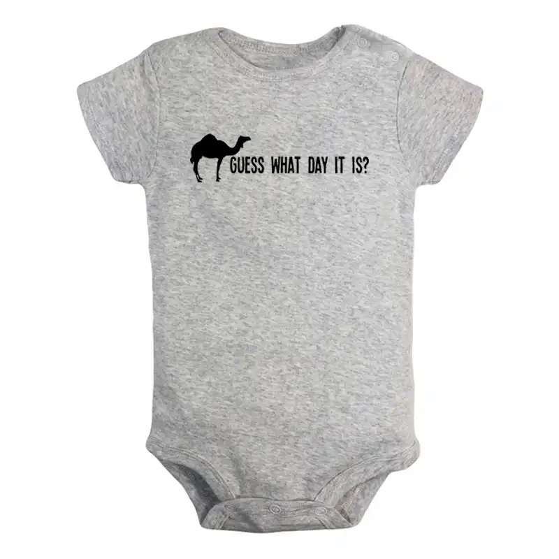 Infant Baby Boys Girls Letter Arrow Short Sleeves Body Suit Print Romper Jumpsuit Outfits