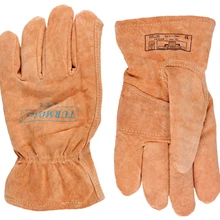 Теплая зимняя подкладка идеально подходит для механики сварки садоводства вождения 2 пары кожаные защитные перчатки Сплит свинья кожаные рабочие перчатки