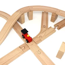Аксессуары для деревянных поездов, железная дорога, совместимая с деревянными поездами, железная дорога со всеми брендами, Прямая поставка