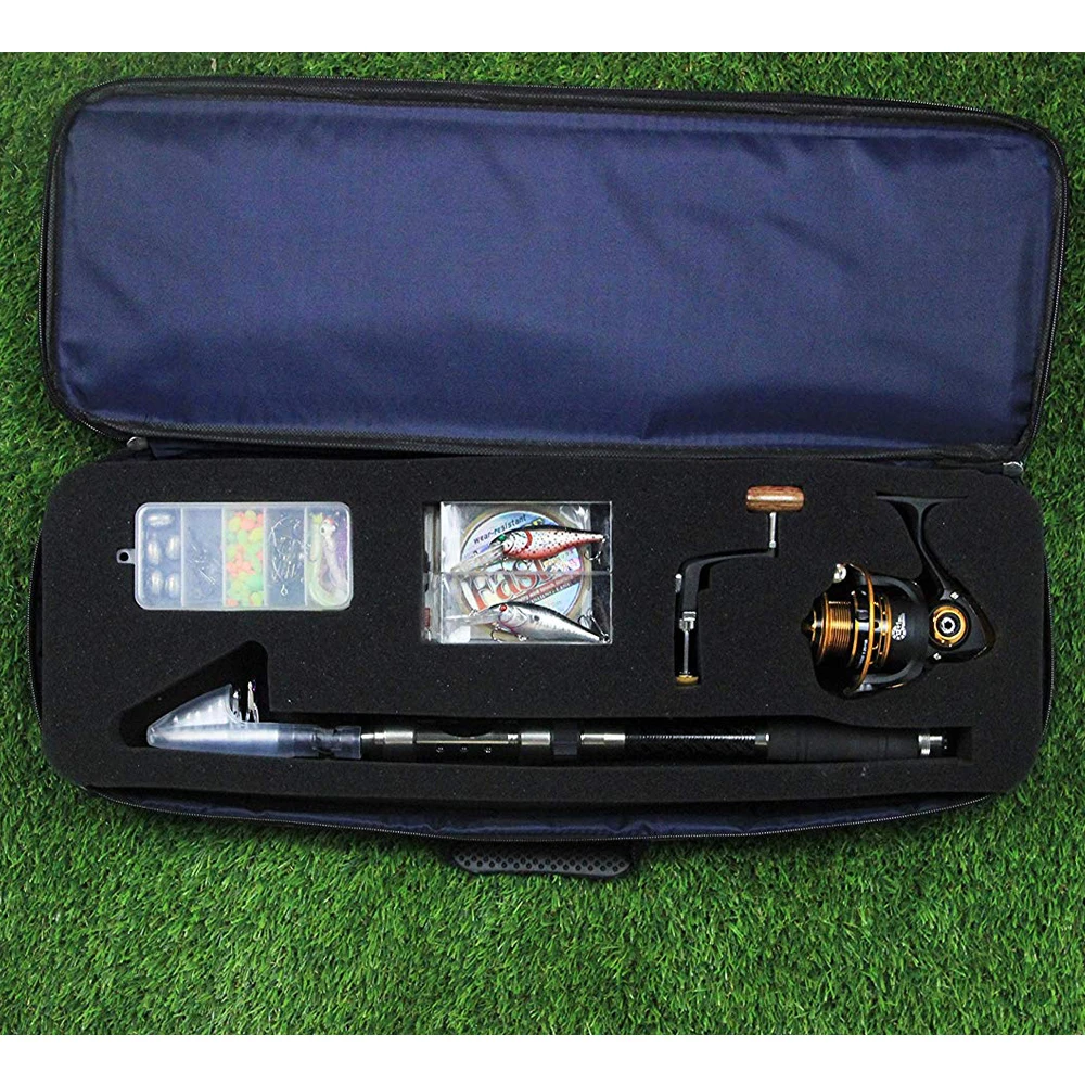 Fishing Rod Combo And Reel Full Kit Carbon Fiber Telescopic Spinning Portable Fishing Pole With Line Lures Hooks Fishing Bag Fishing Rod Combo And Reel Full Kit Carbon Fiber Telescopic Spinning Portable Fishing Pole With Line Lures Hooks Fishing Bag
