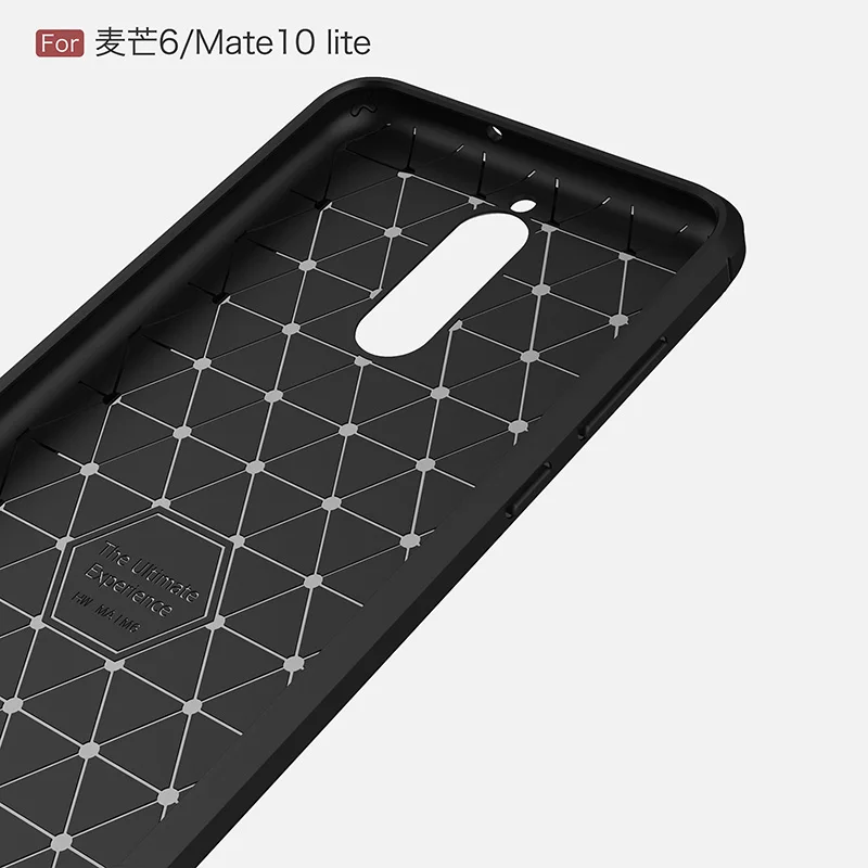 Carbon fiber brushed silicone case huawei mate 10 Lite (4)