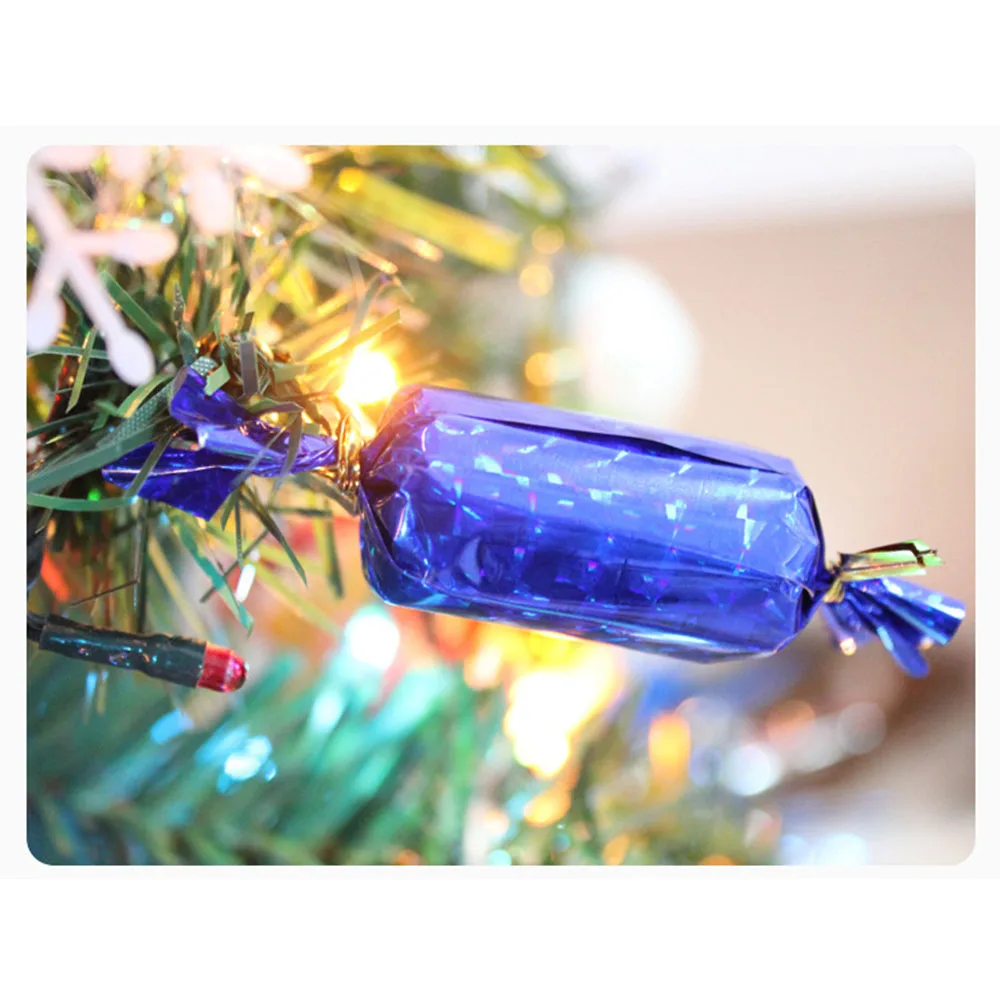 

12pcs/bag Christmas Tree pendant length 7cm candy shape Christmas Ornament colorful Mini Gift box New Year ornaments Decorations