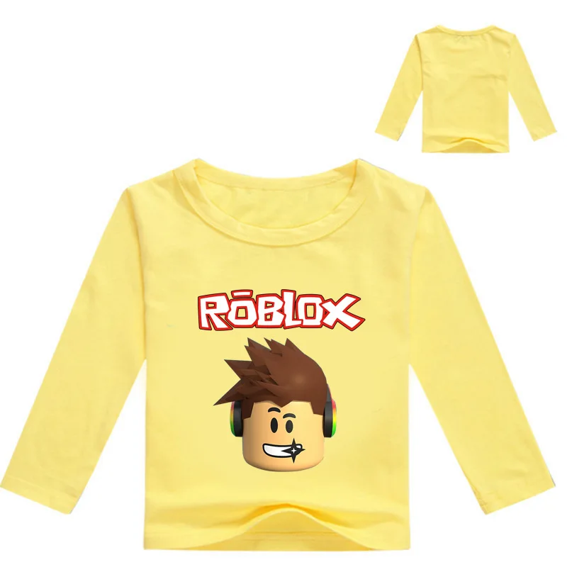 2020 2017 Autumn Long Sleeve T Shirt For Girls Roblox Shirt Yellow