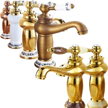 Luxury Design Bathroom Short Brass Hot and Cold Tap Single Lever Basin Deck Mounted Faucet Free