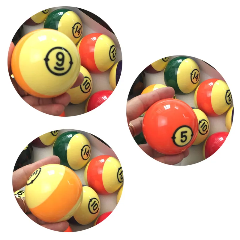 Complete set of Billiard balls 57.2mm Pool 16pcs balls high quality resin in small ball No design Billiards accessories