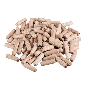 

UXCELL 100pcs 6x20mm 6x40mm 8x30mm 10x30mm Wooden Dowel Pin Wood Kiln Dried Fluted Beveled Hardwood for Constructing Wood Joints