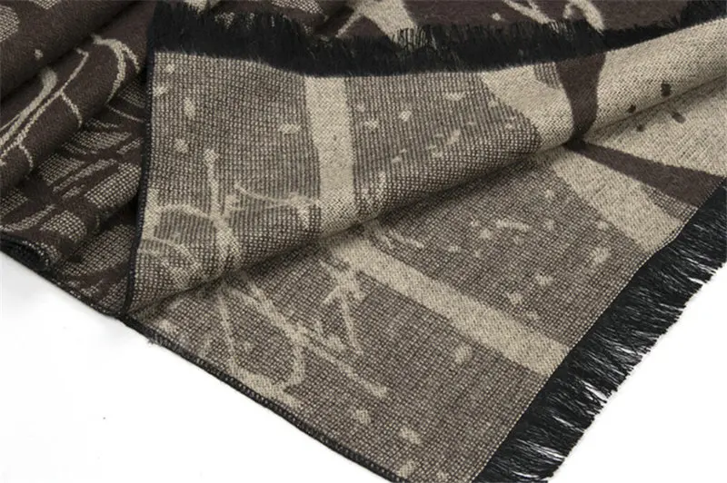 men wearing scarves 180x30cm Christmas Tree Branch Jacquard Male Scarf Winter Modal Brushed Men Wrap Shawls Man Warm Cashmere Scarves As Gift YG326 mens blanket scarf