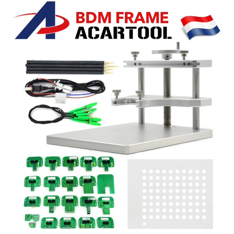 

LED BDM FRAME With 4 Probe Pens 22pcs Adapters 2 in 1 stainless BDM FRAME Fit For KTAG/KESS/Fgtech/BDM100 ECU Chip Tuning Tool
