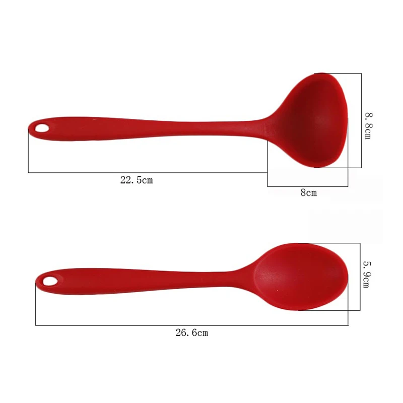 2pcs/set silicone kitchen bakeware utencil spoons and scoop Cooking Tools Kitchen Accessories 2pcs/set silicone kitchen bakeware utencil spoons and scoop Cooking Tools Kitchen Accessories