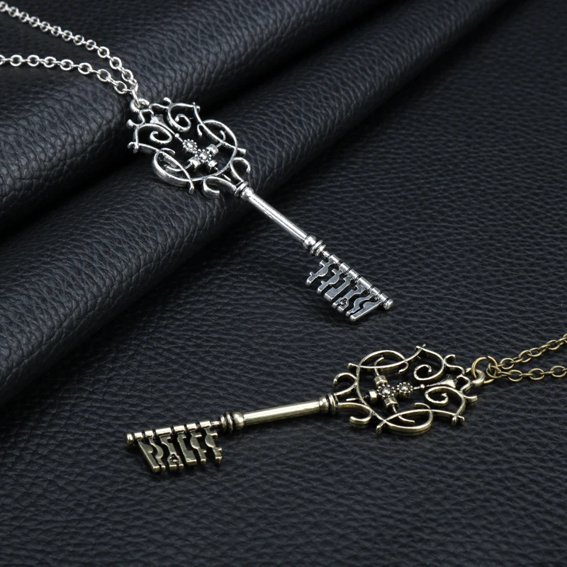 Украшения heyu готическое ожерелье ключи с цветком подвеска, Амулет ожерелье винтажные аксессуары