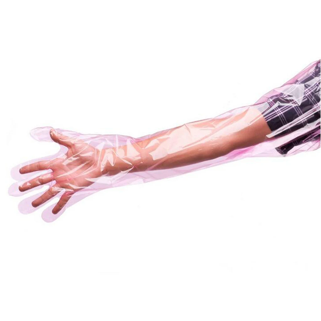 100 pcs Long Arm Length Disposable Pond/Aquarium Veterinary Gloves Snow Motorcycle Skiing Gloves Sportswear Gloves accessories