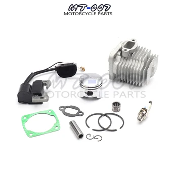 

44mm Cylinder Piston Kit with L7T Spark Plug Ignition Coil Cylinder Piston Kit for 49cc ATV and Pocket Bike free shipping