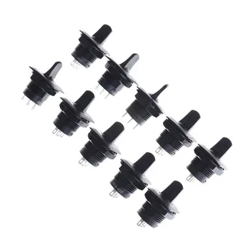 

5Pcs 3Pin 2Position SPDT Panel Mount Black SCI R13-402 15mm ON-ON Maintained Round Toggle Switch