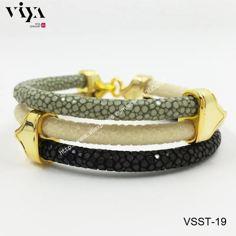 Men Stingray Bracelet with 18K Gold plating
